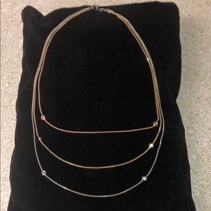 Three Gold Colors Plated Strands 925 Chain